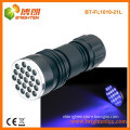 LEDwholesalers 395nm urine detector black light 21led uv flashlight, uv torch light